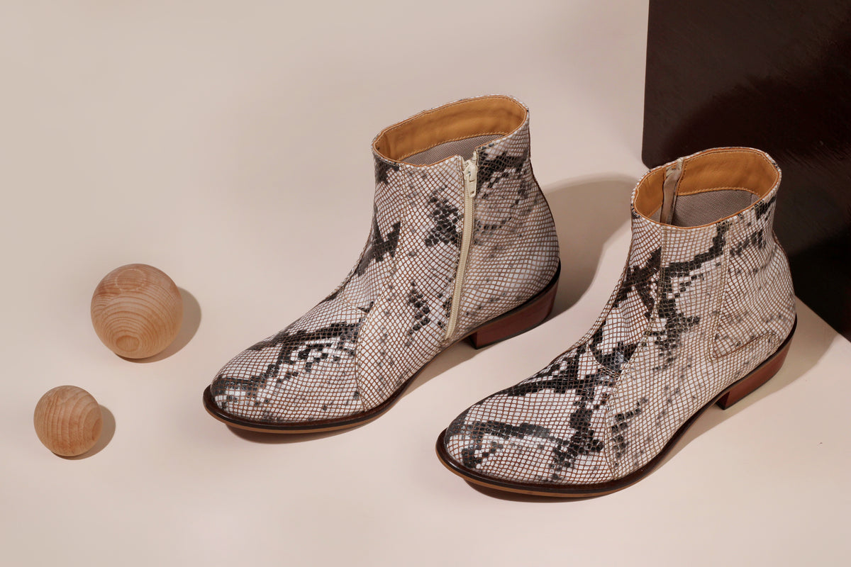 LIBERTYZENO Mens White Croco  Boots Lucky Men main image 3