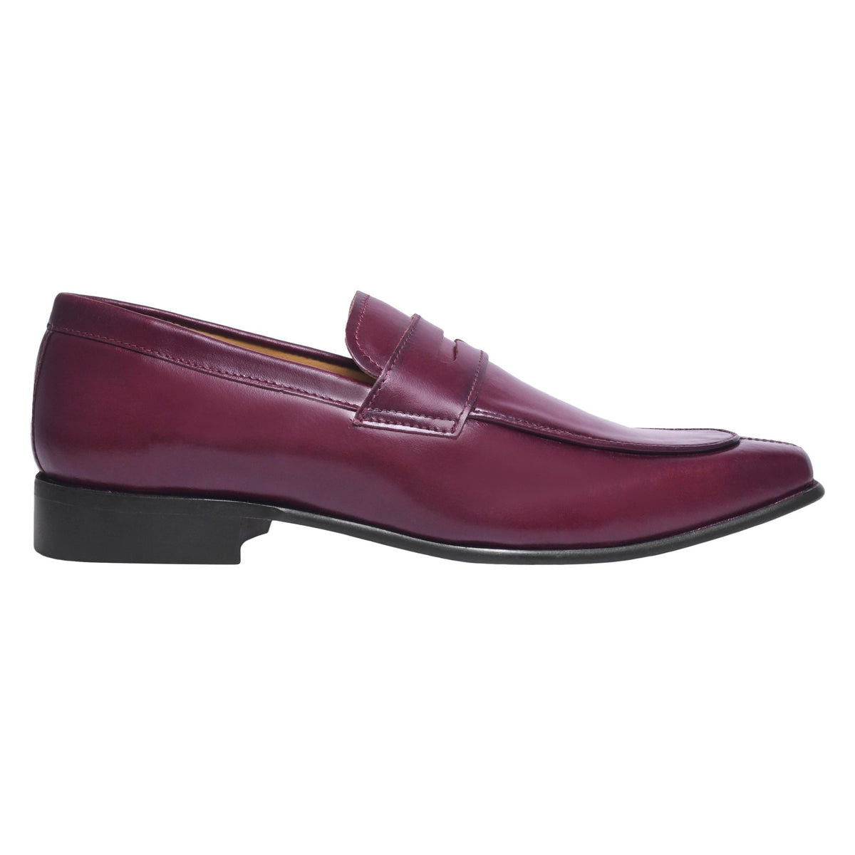 mens handmade leather dress shoes Charles Handmade Leather Slip-On Men Loafer Shoes, Black / 12
