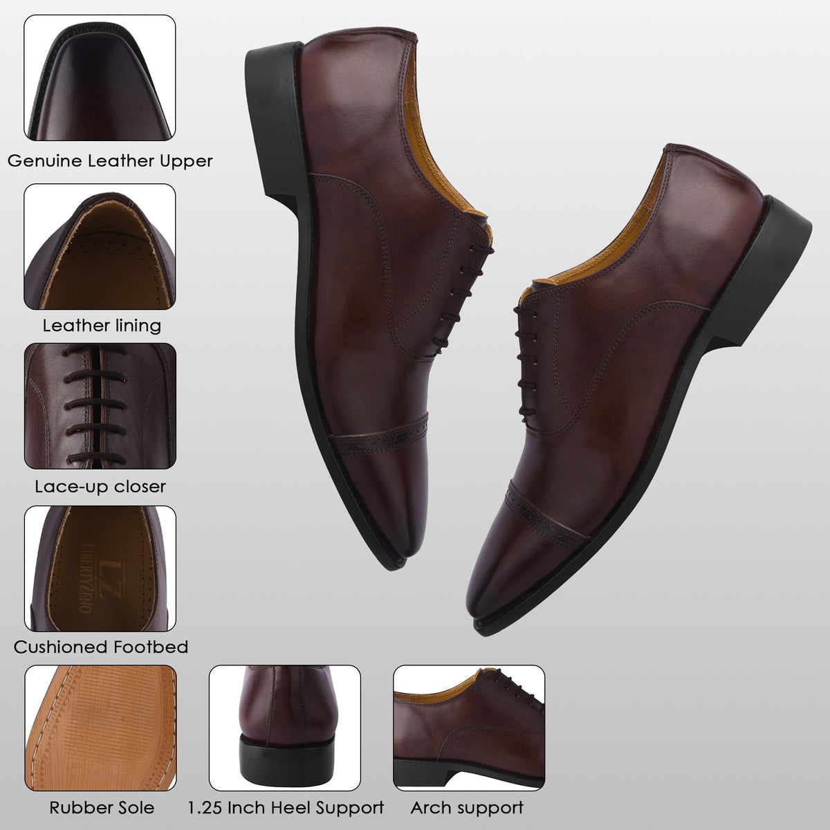 Thursday executive Everyday Oxford‎ Dress Shoes Leather Lace Up Brown Size 15 Thursday Boot Co Dark Brown Executive Mens Leather Casual  main image 3