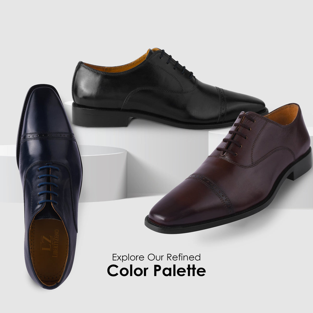 Oscar Men?? Leather Lace-Up Oxford Style Designer Dress Shoes – LIBERTYZENO