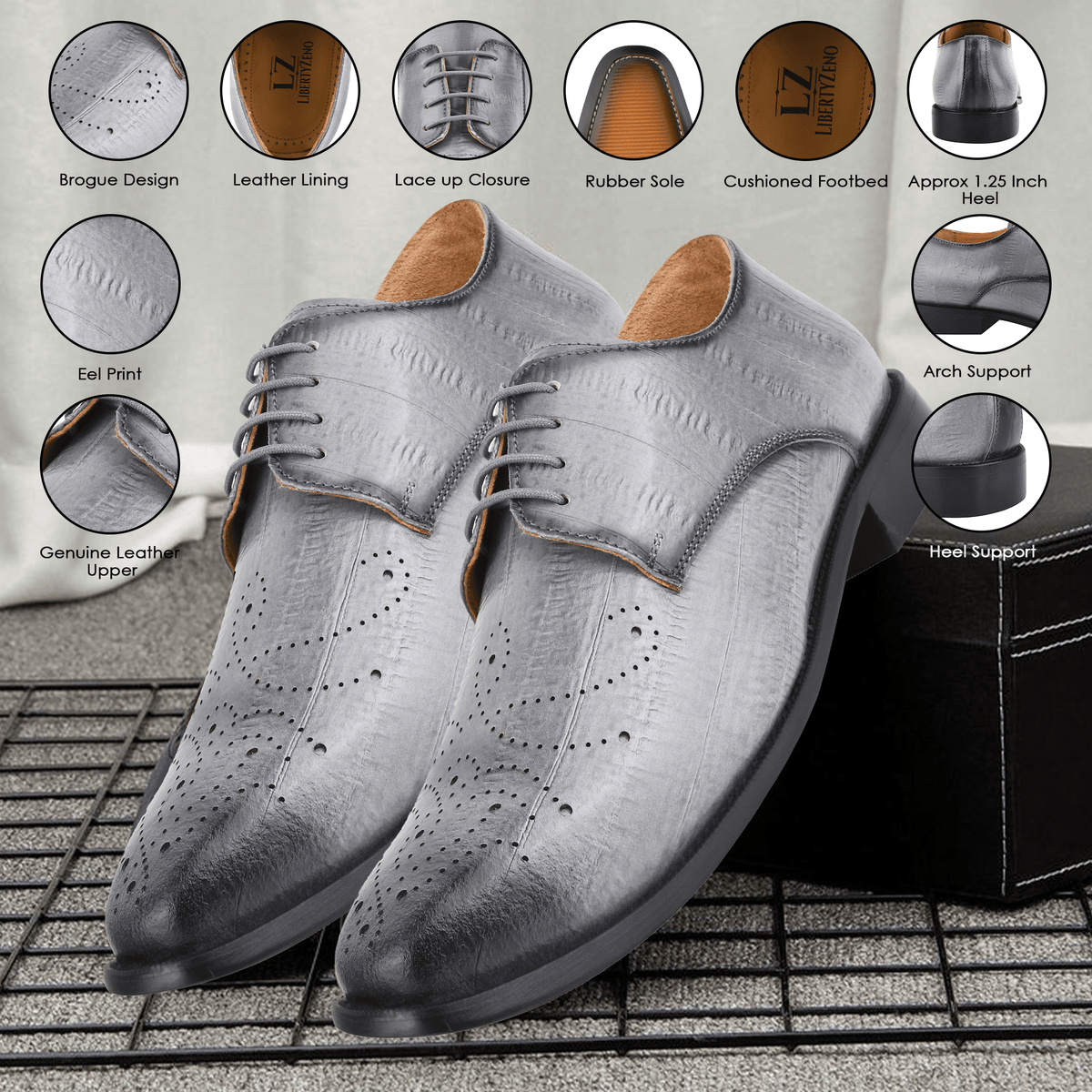 mens grey dress shoes near me Oxfords