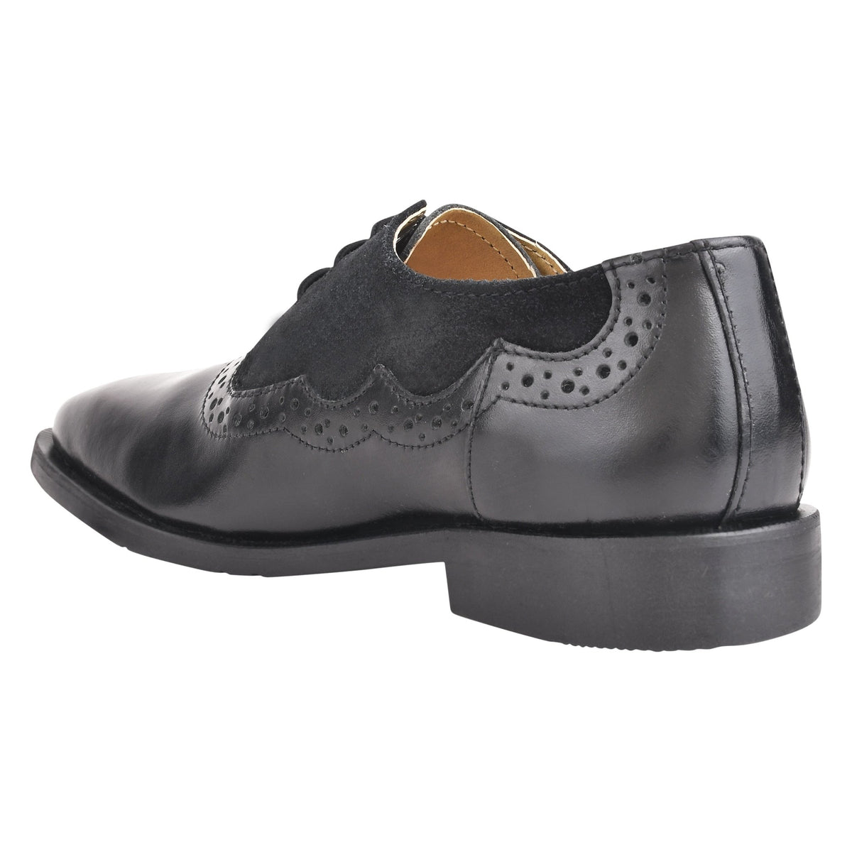 Amy Leather/Suede Oxford Style Kids Dress Shoes, Grey / 6 US/ AGE 1-4 Years/Toddler