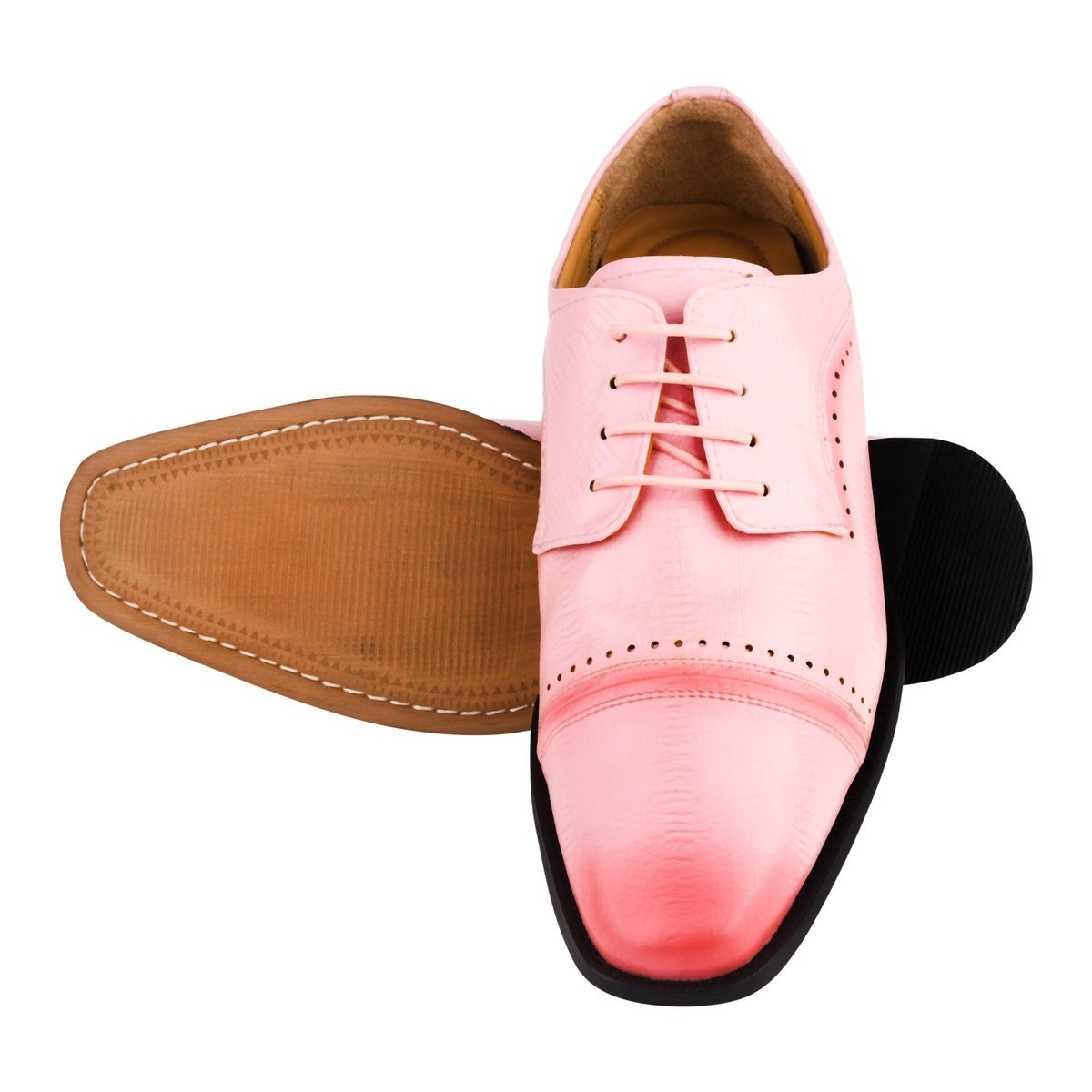 BRUCE Leather Oxford Style Dress Shoes, P.Blue / 10 - LIBERTYZENO BRUCE Leather Oxford Style Dress Shoes, P.Blue / 10 - LIBERTYZENO