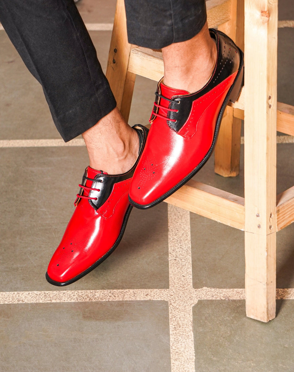 dress shoes with red