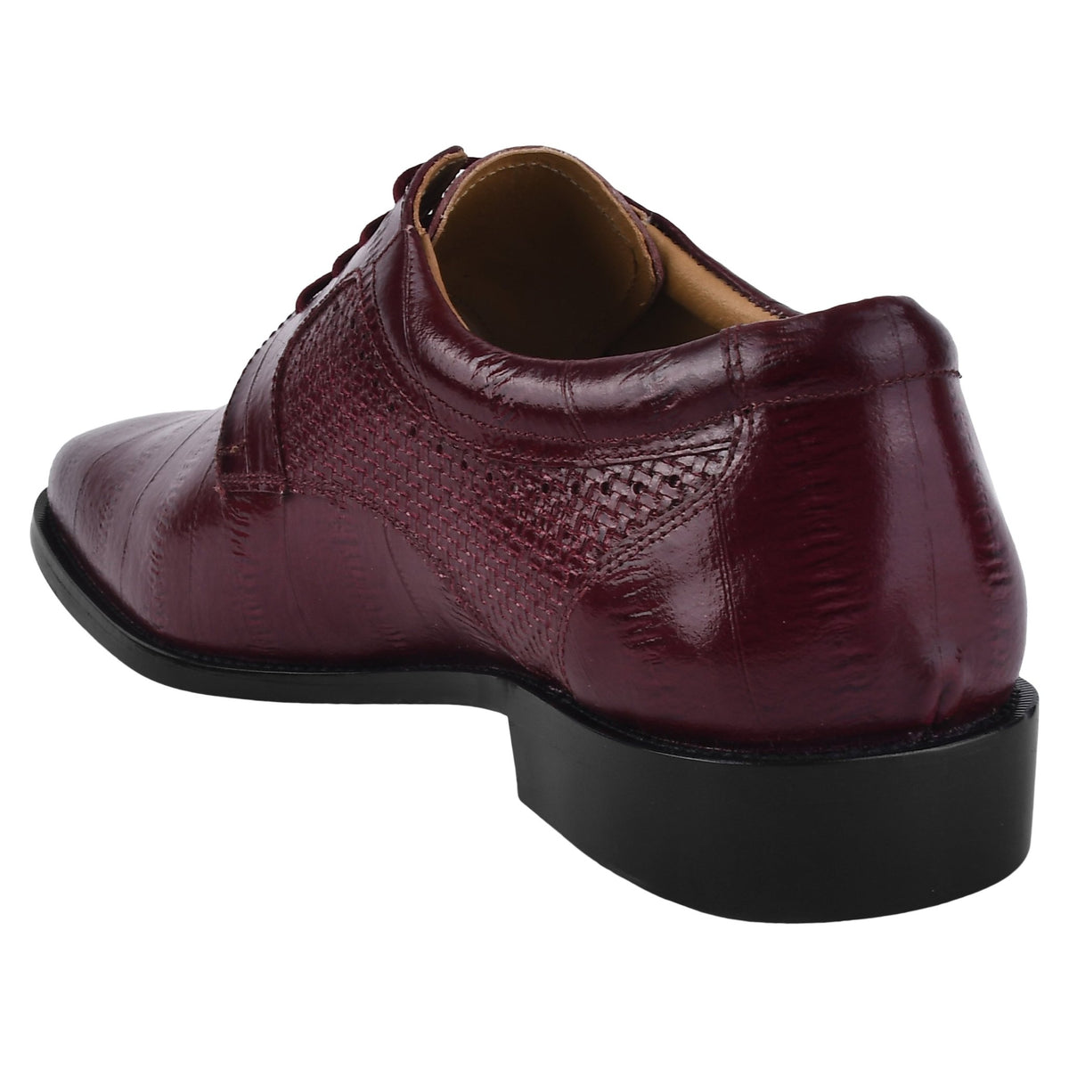 Donald Genuine Leather Oxford Style Tread Design Dress Shoes, Burgundy / 9.5 - LIBERTYZENO Donald Genuine Leather Oxford Style Tread Design Dress Shoes, Burgundy / 9.5 - LIBERTYZENO