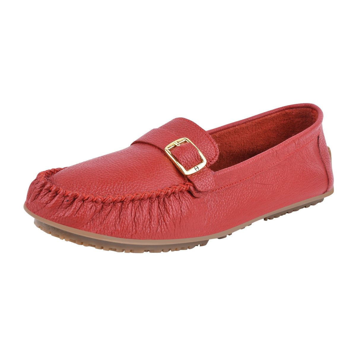 MARY Genuine Leather Slip On Buckle Loafers for Women  display picture 2