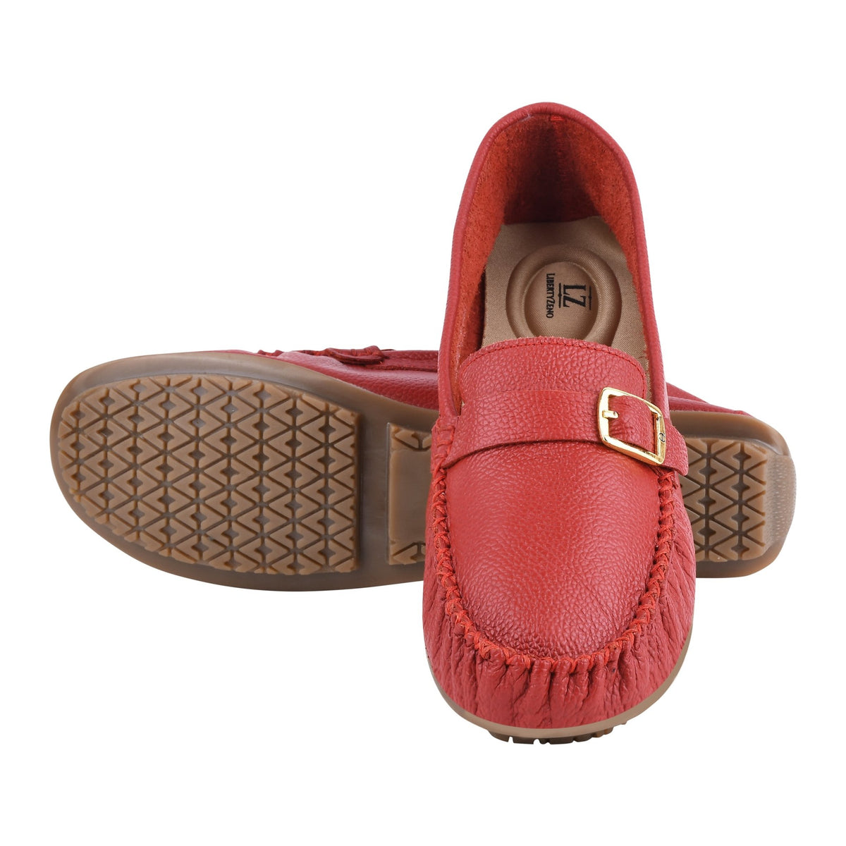 LIBERTYZENO Men\'s Genuine Red Suede Leather Loafers Tassels Slip-On Tuxedo Shoe Men main image 4