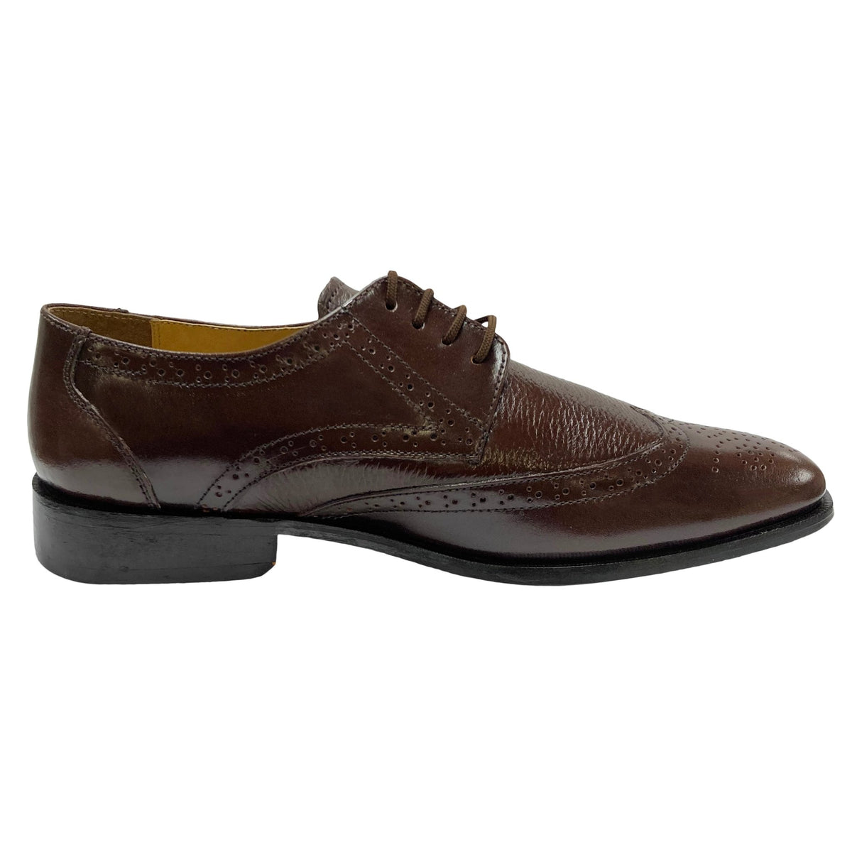 Men's Premium Bison Leather Lace-Up Work Shoe