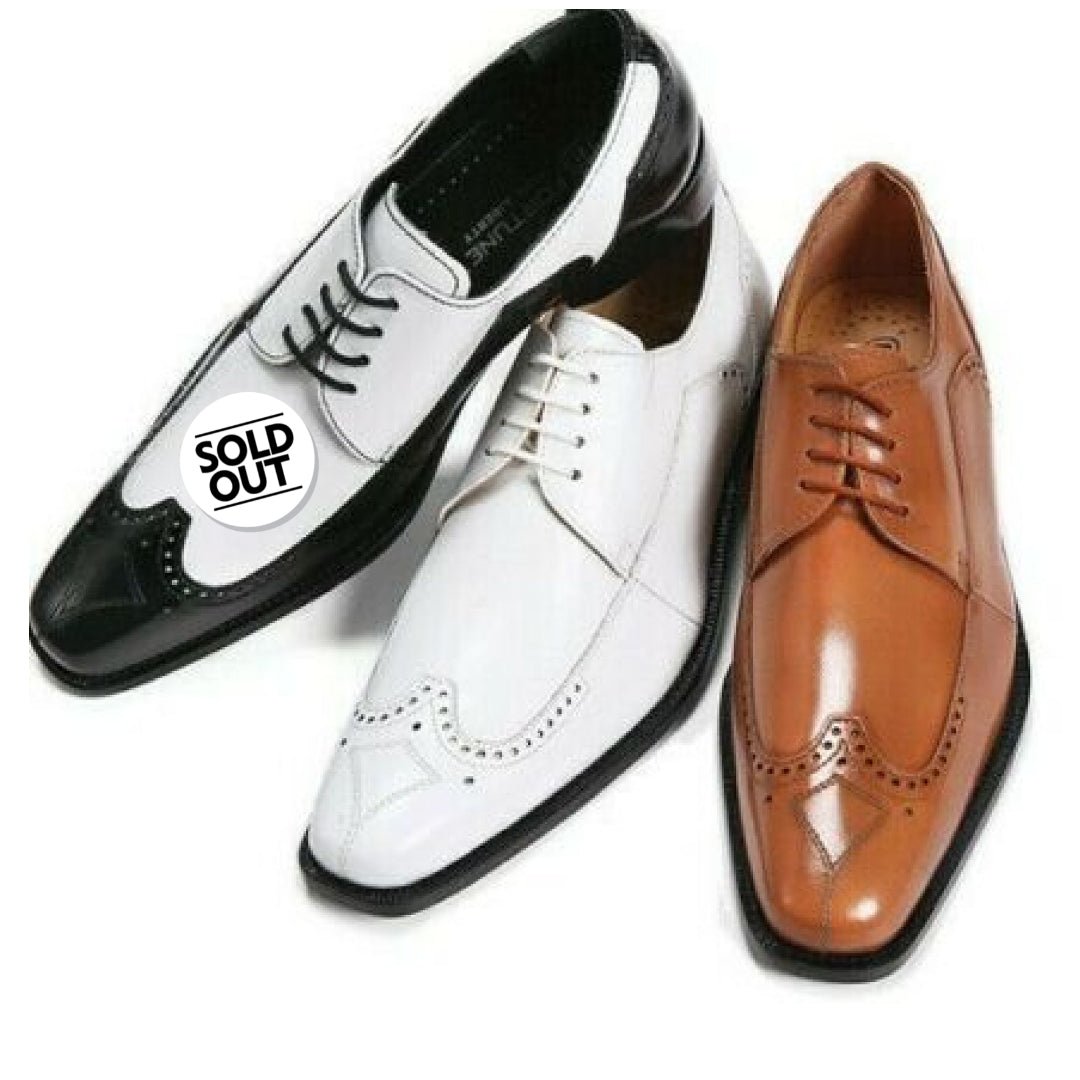 Men's Genuine Leather Wingtip Oxford Dress Shoes – LIBERTYZENO