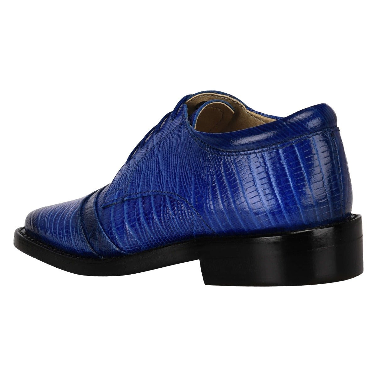 Trevor Oxford Style Royal Blue Leather Dress Shoes for Boys