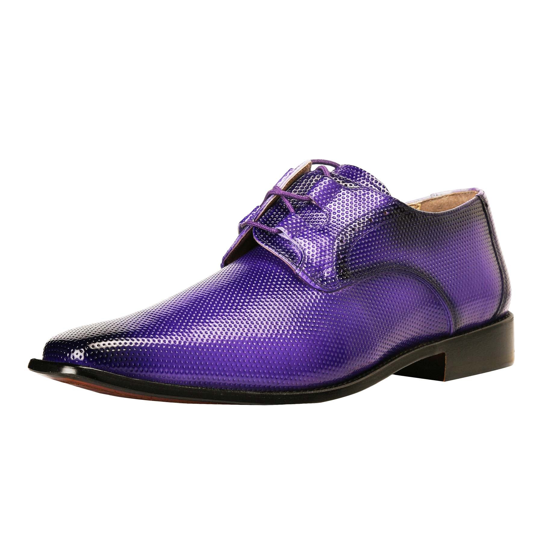 fitted lace wedding dress Handmade Men Oxford Fringe Purple Leather Party Shoes Purple Leather Shoes US 8 / Purple