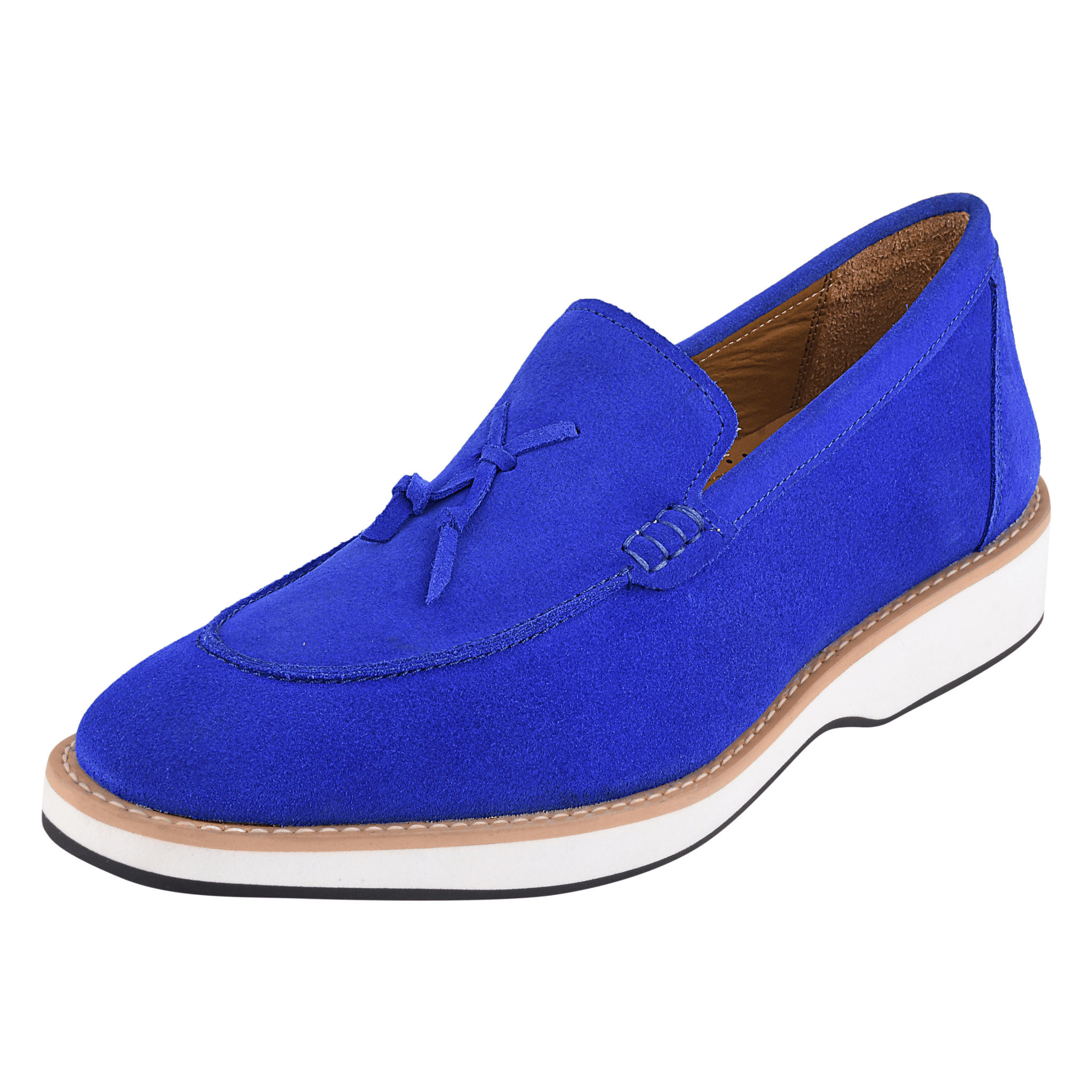 Emma Men's Genuine Suede Leather Loafers with Tassels Slip-On