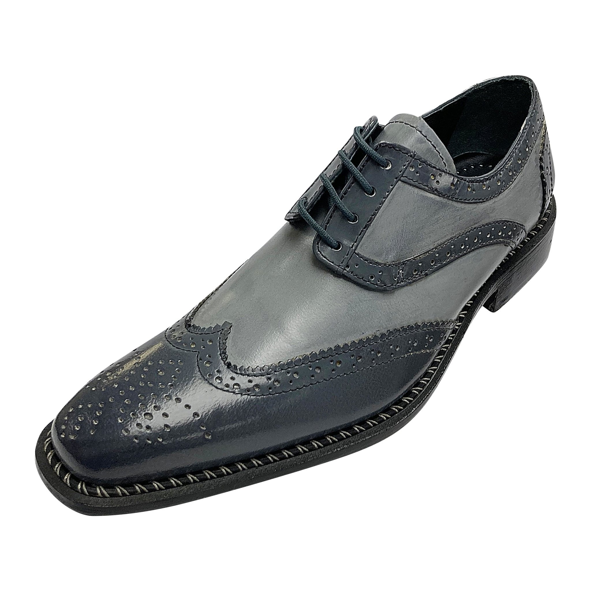 Hope Leather Two Toned Oxford Style Dress Shoes with Unique