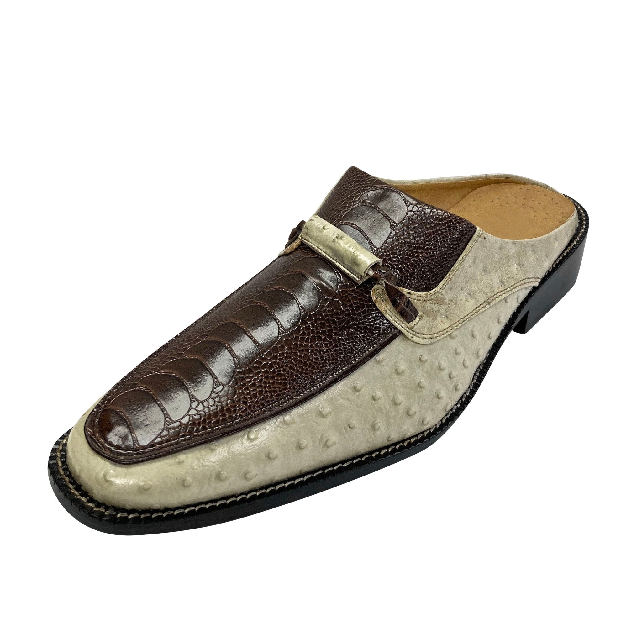 LIBERTYZENO Mens Genuine Leather Lizard Print Loafers $ Slip 
