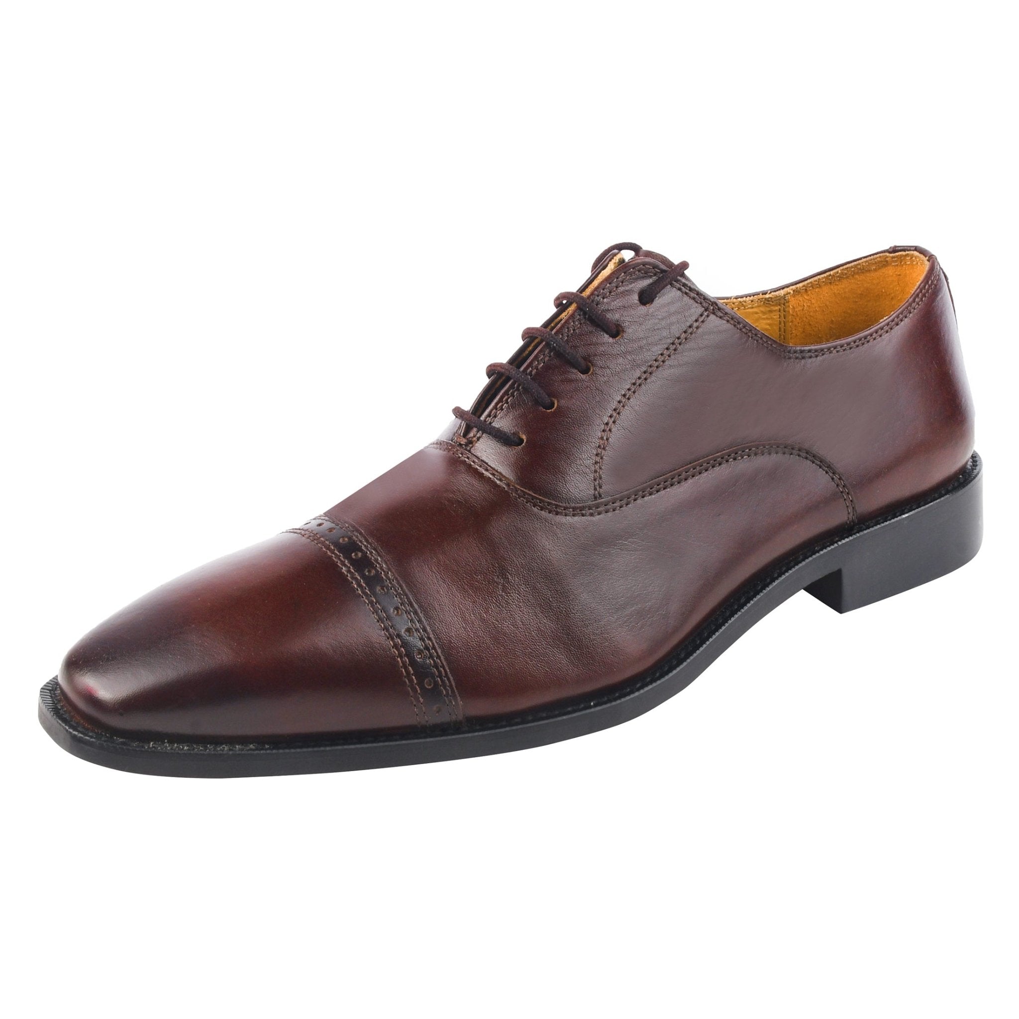 Oscar Mens Leather Lace Up Oxford Designer Dress Shoes, Brown / 10 - Libertyzeno Oscar Mens Leather Lace Up Oxford Designer Dress Shoes, Brown / 10 - Libertyzeno