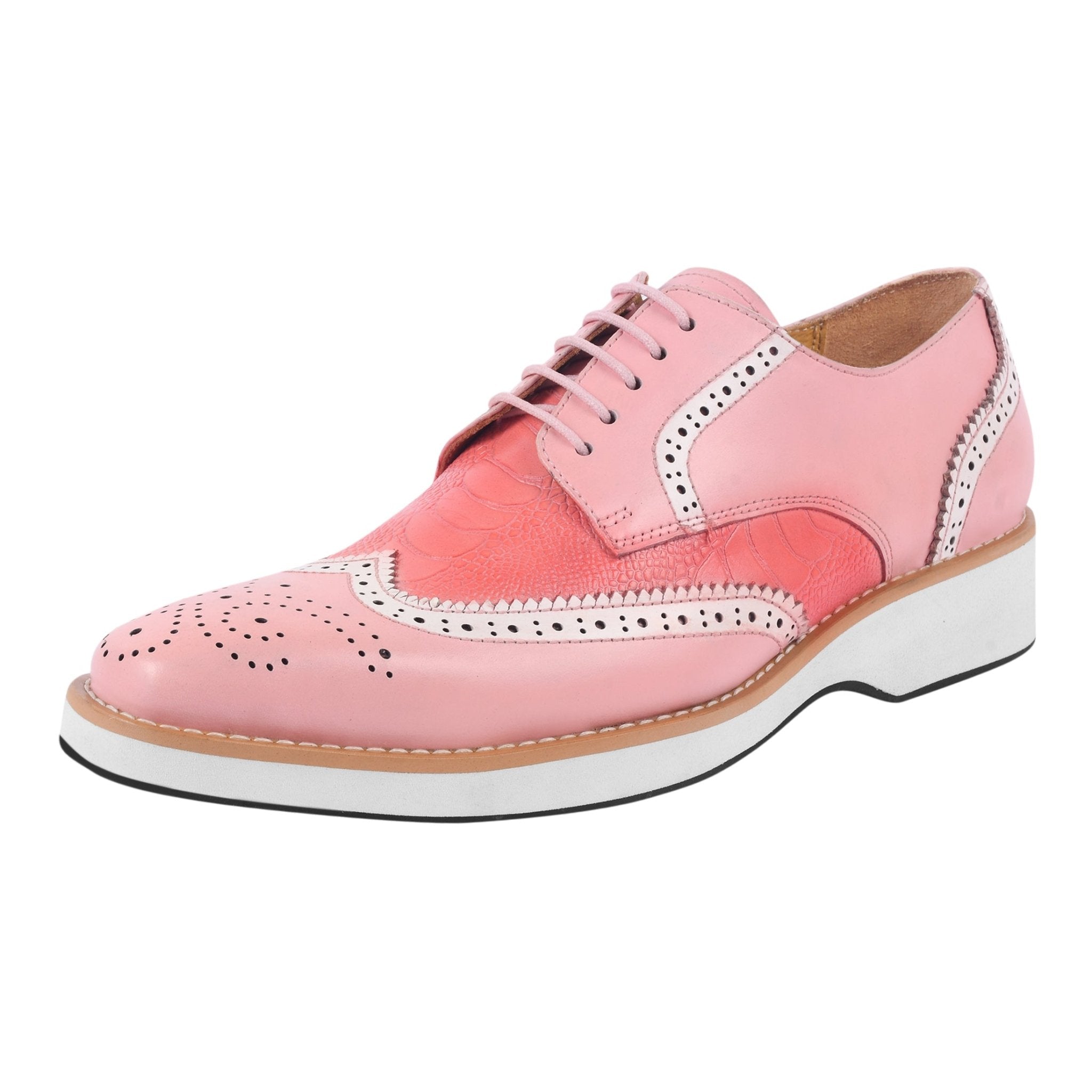 Roy Ostrich Leather Perforated Toe Casual Oxford Dress Shoes For Men –  LIBERTYZENO