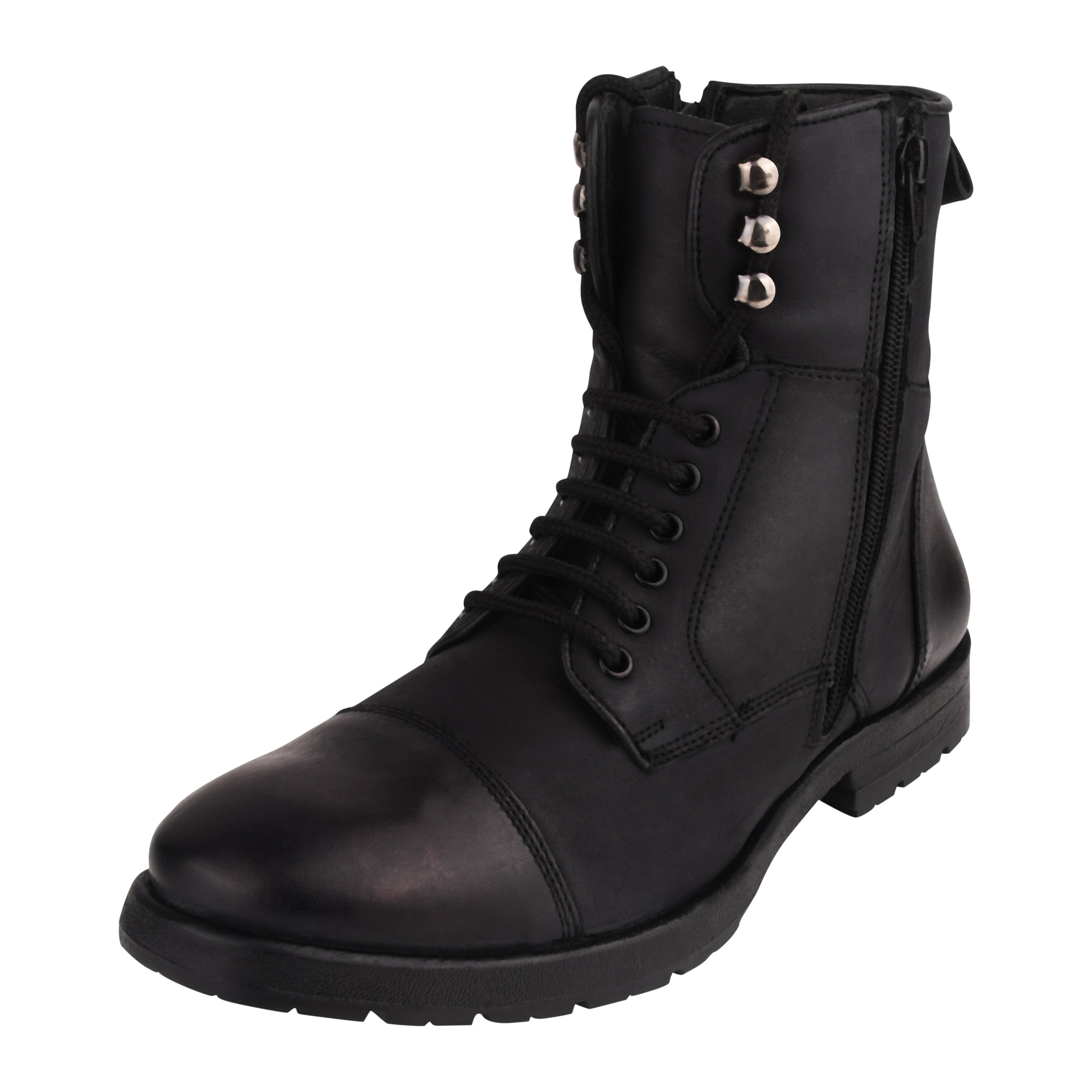 LIBERTYZENO Men\'s Black Lace-Up Casual Boots LIBERTYZENO-Mens-Genuine-  main image 4