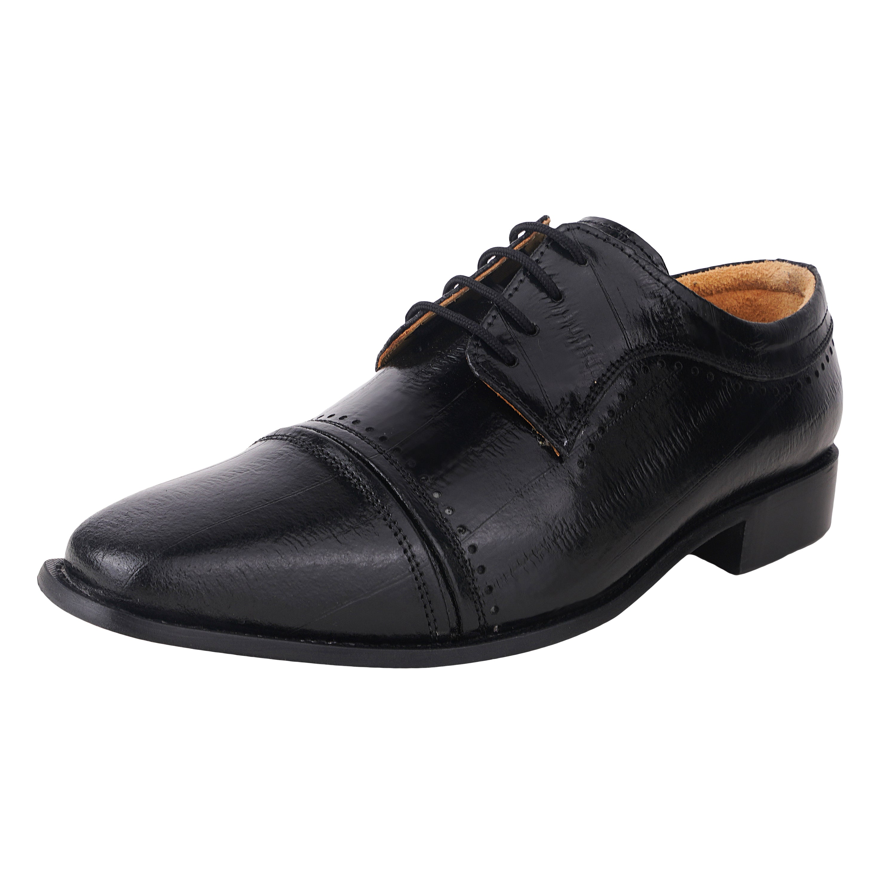 LIBERTYZENO Men\'s White/Black Dress Shoes 913 Bruce Leather Oxford Style Cap Toes Men main image 2