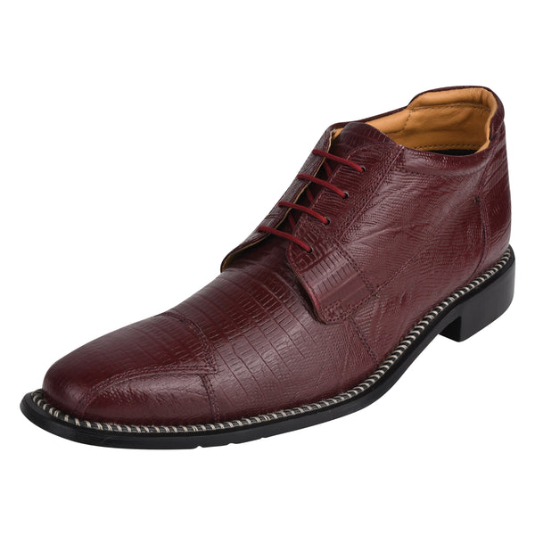 Foxx Premium Leather Lace-Up Boots for Men - Navy and  display picture 1