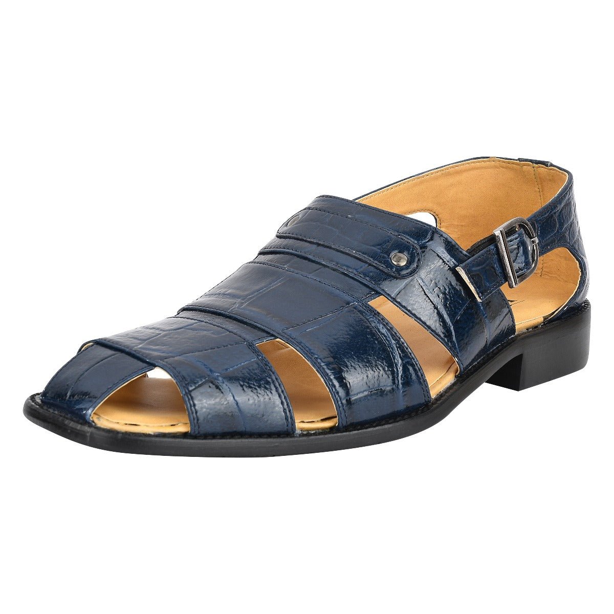 thumbnail image 2 of LIBERTYZENO Men's Closed Toe Sandals Crocodile Print 2 of 8