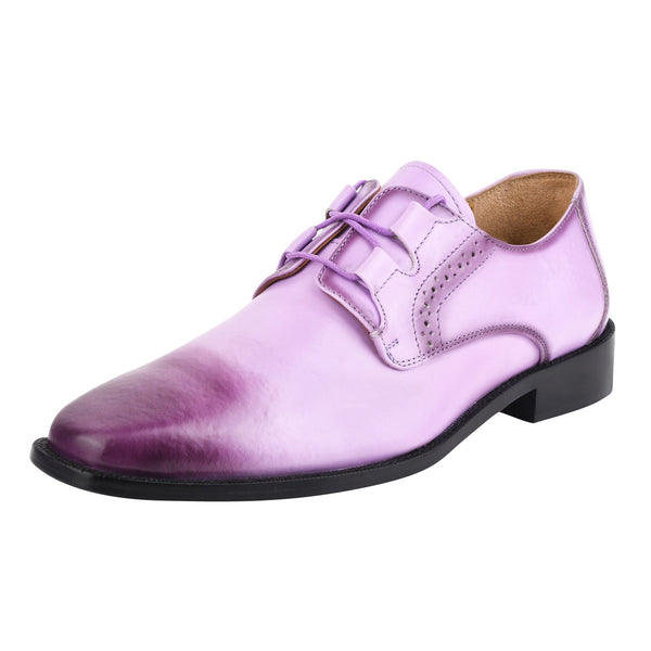 Barbara Genuine Leather Oxford Dress Shoes for Men in Lilac and Olive Color LIBERTYZENO Barbara Genuine Leather Oxford Dress Shoes for Men in Lilac and Olive Color LIBERTYZENO