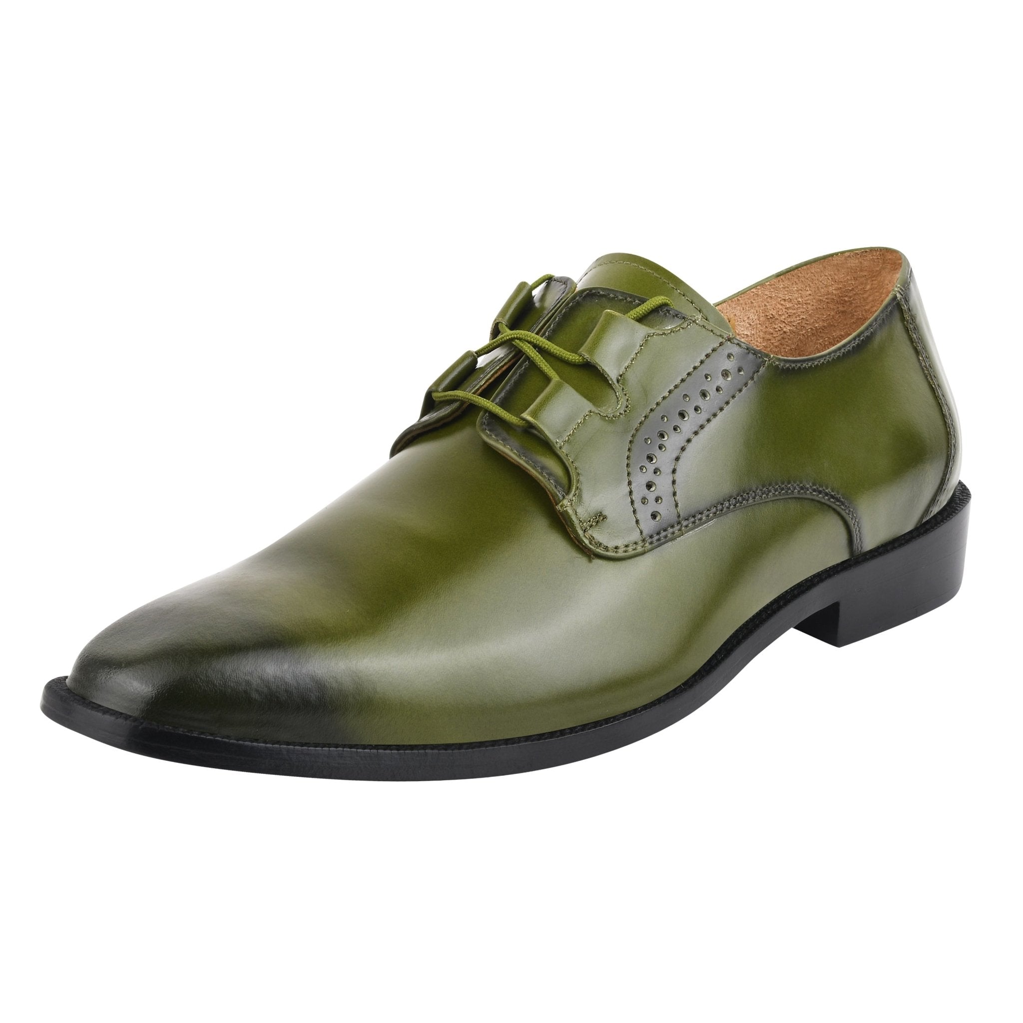Barbara Genuine Leather Oxford Dress Shoes for Men in Lilac and Olive Color   LIBERTYZENO