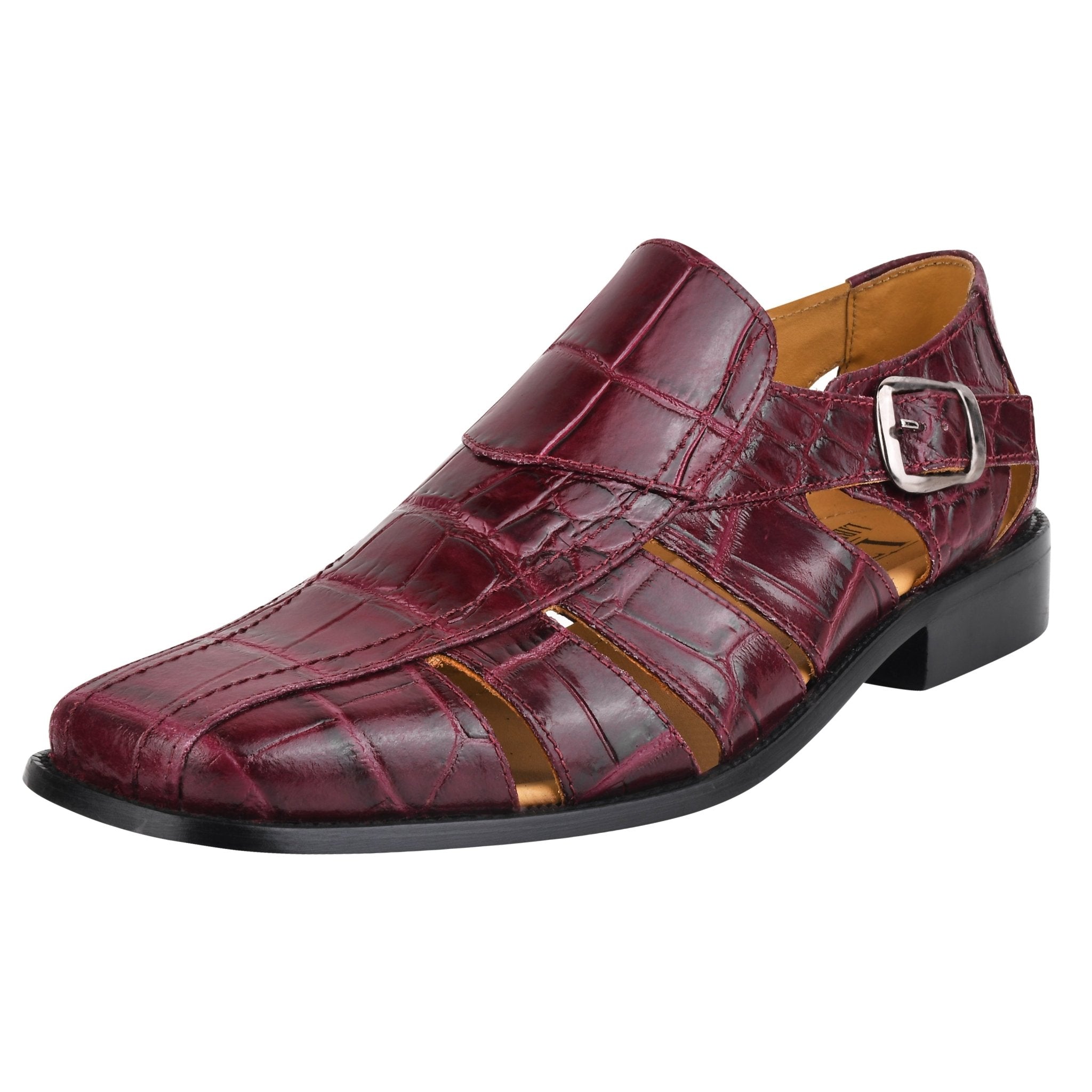 thumbnail image 2 of LIBERTYZENO Men's Closed Toe Sandals Crocodile Print 2 of 8