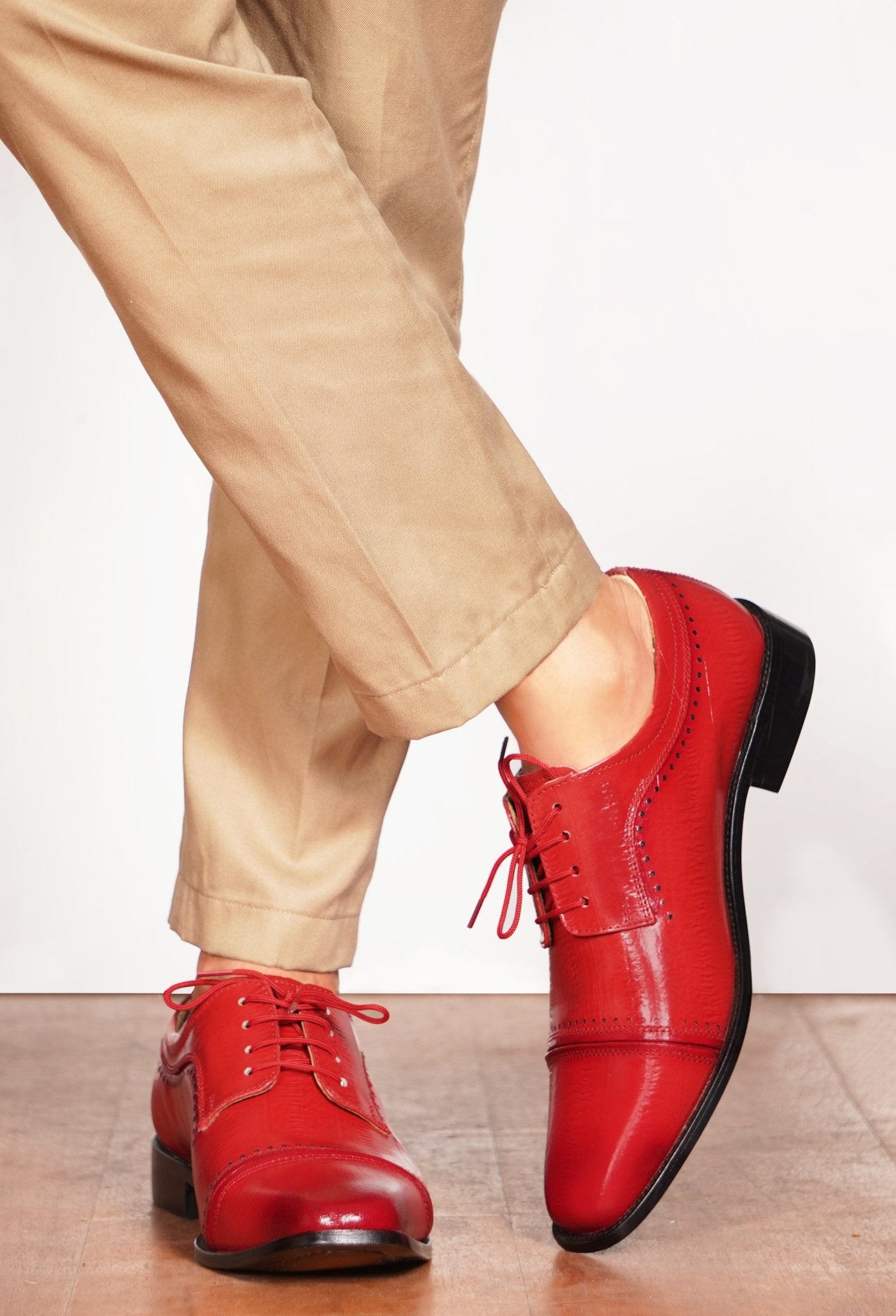 Mens dress red shoes Clearance