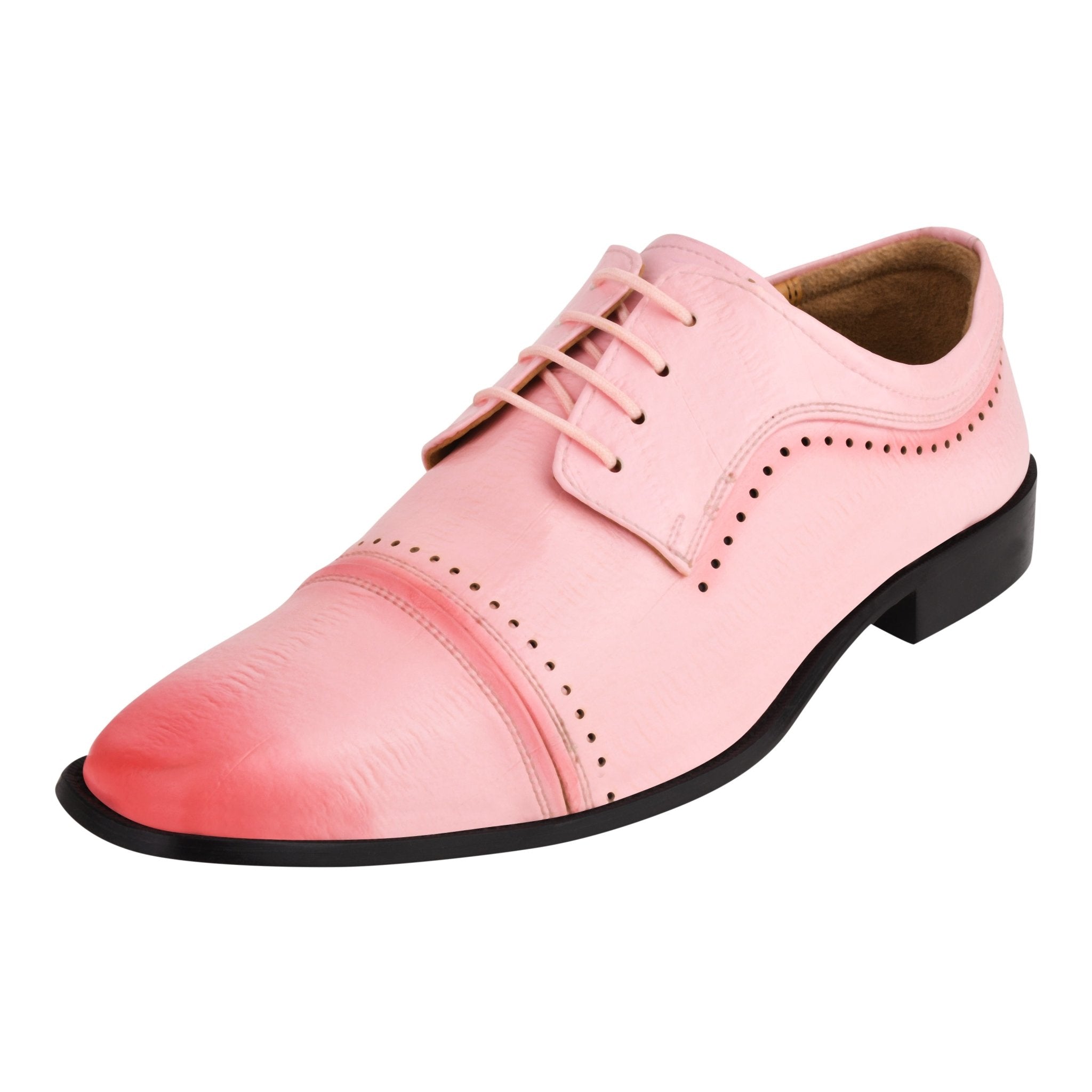 BRUCE Leather Oxford Style Dress Shoes, Pink / 12 - LIBERTYZENO BRUCE Leather Oxford Style Dress Shoes, Pink / 12 - LIBERTYZENO