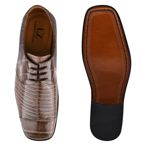 Casanova Leather Oxford Style Dress Shoes - LIBERTYZENO
