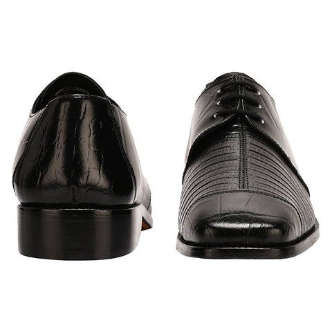 Casanova Leather Oxford Style Dress Shoes - LIBERTYZENO LS-43-Black-11