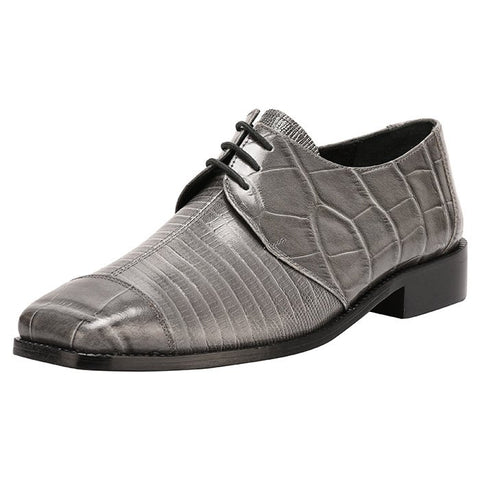 Casanova Leather Oxford Style Dress Shoes - LIBERTYZENO LS-43-Grey-13_new, LS-43-Grey-12_new