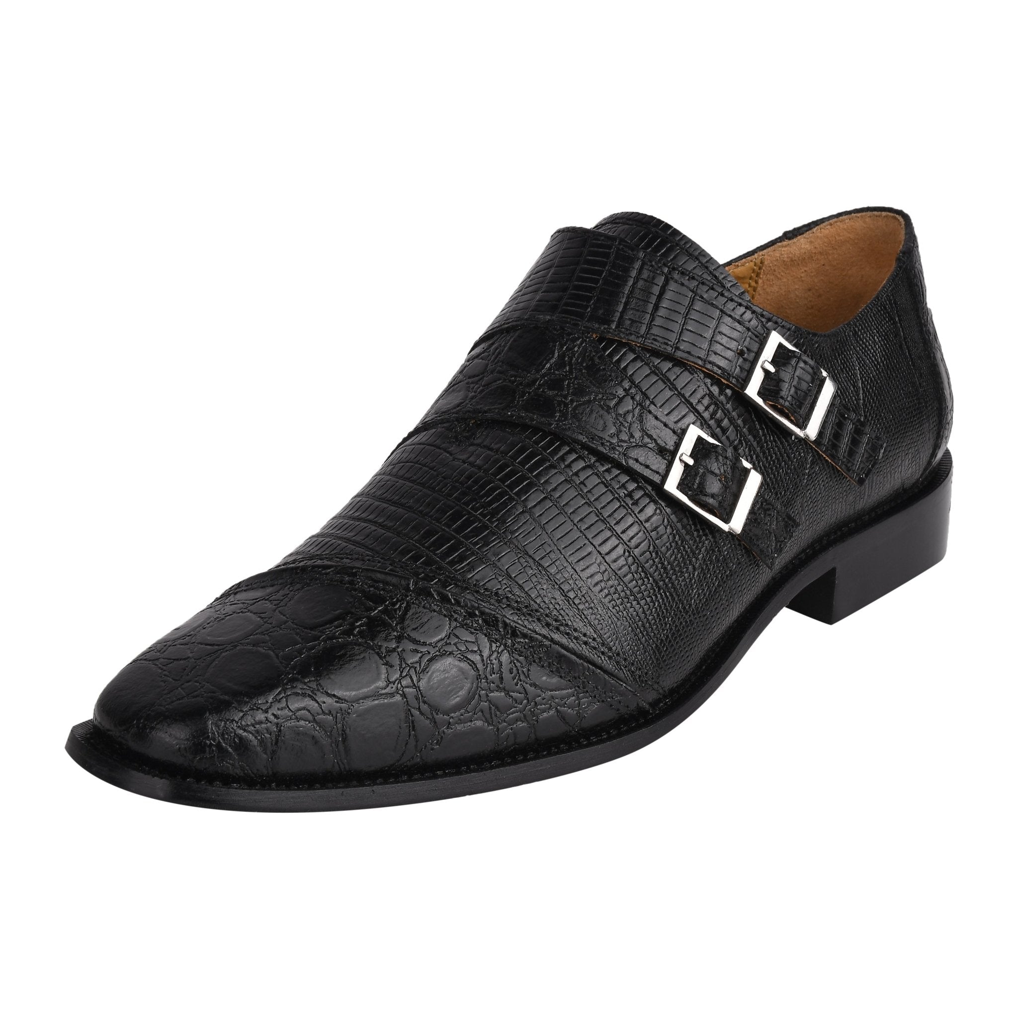 GRACE Genuine Leather Oxford Style Monk Straps GRACE Genuine Leather Oxford Style Double Monk Strap Shoes  main image 4