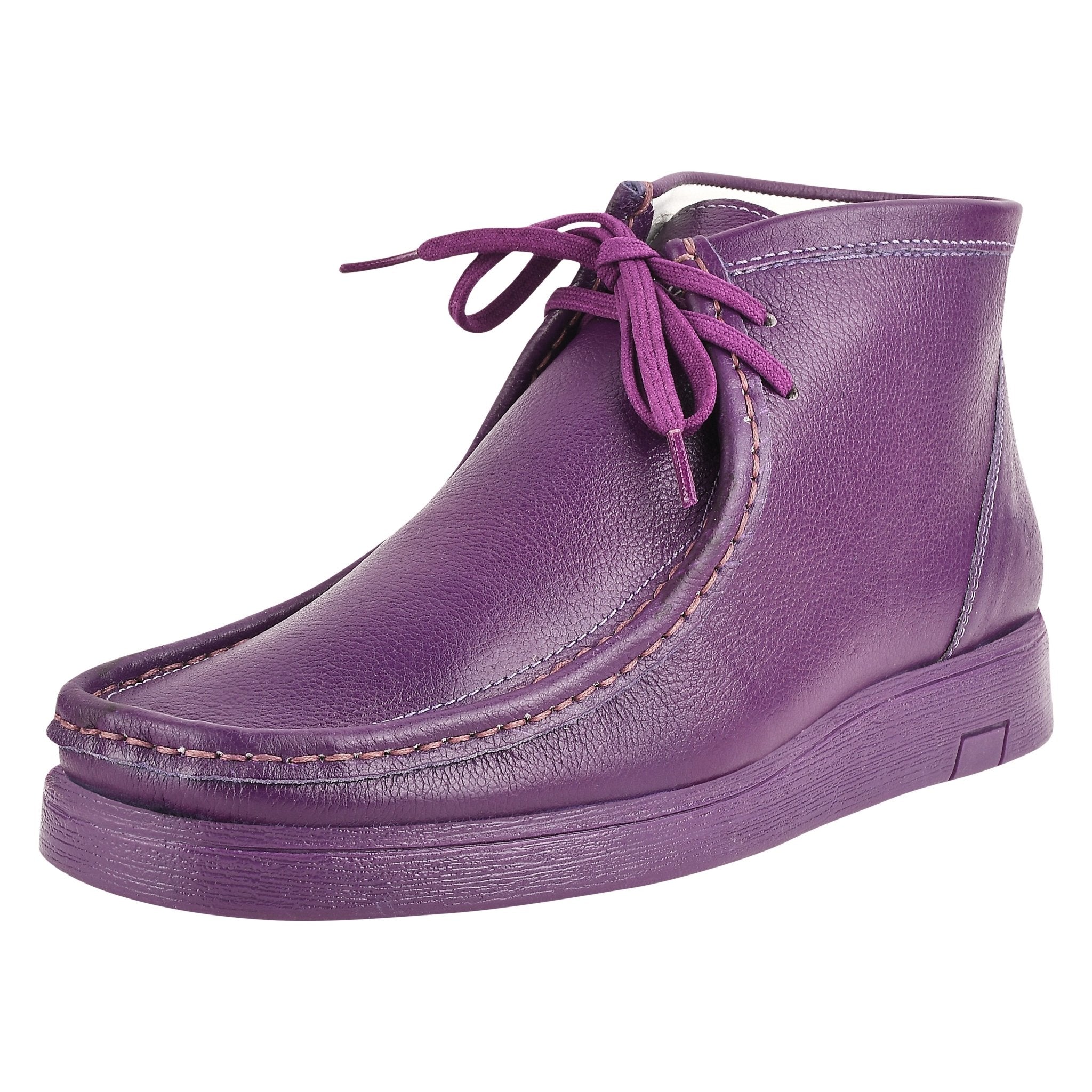 Hamara Joe Purple LEATHER DESERT CHUKKA CASUAL BOOTS HAMARA JOE Mens Water Proof Suede Leather Desert CHUKKA  main image 4