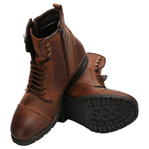 Hopper Men's Leather Ankle Length Boots - LIBERTYZENO