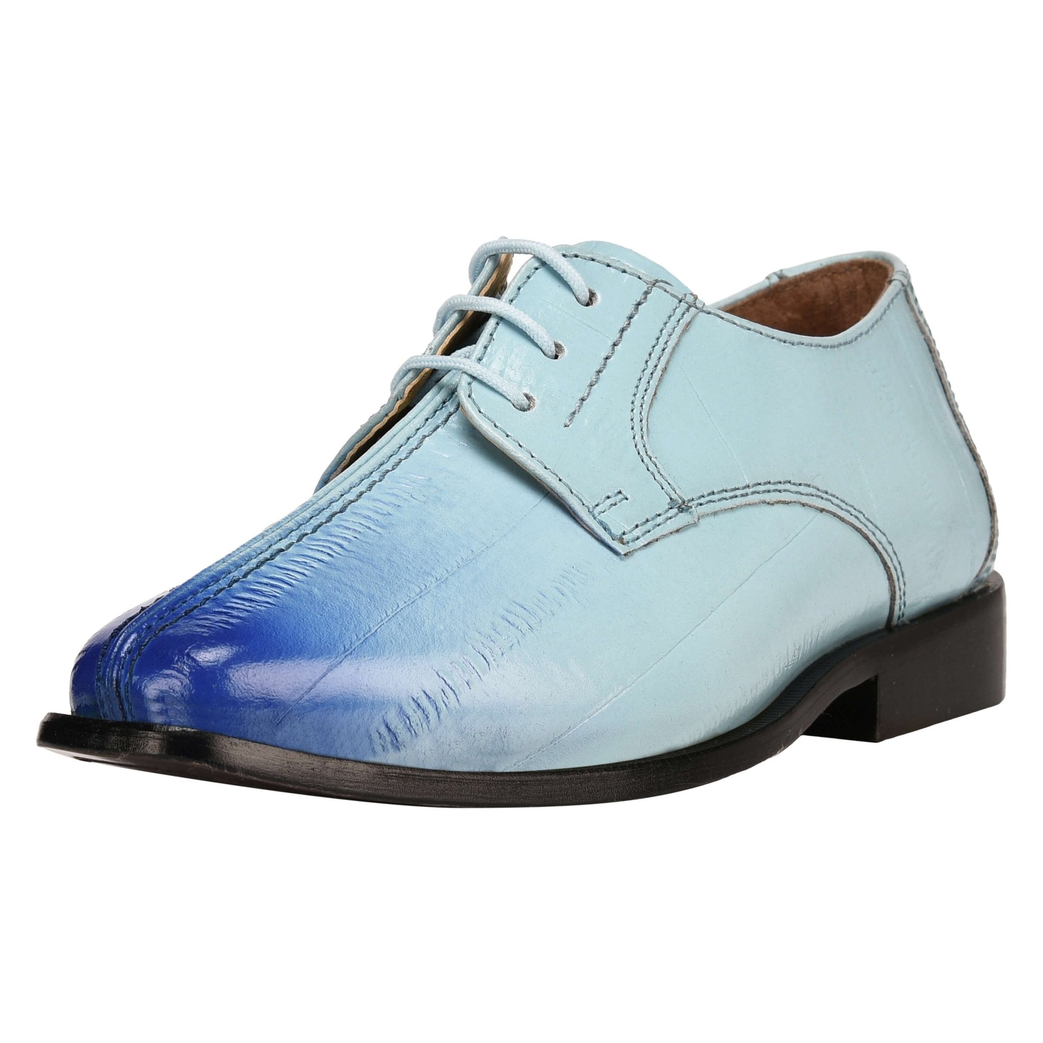 Jammy Leather Oxford Style Dress Shoes for Kids - Purple, Blue and Red  Color  LIBERTYZENO
