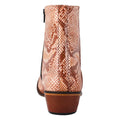   Jazzy Jackman Leather Print Ankle Length Boots - LIBERTYZENO