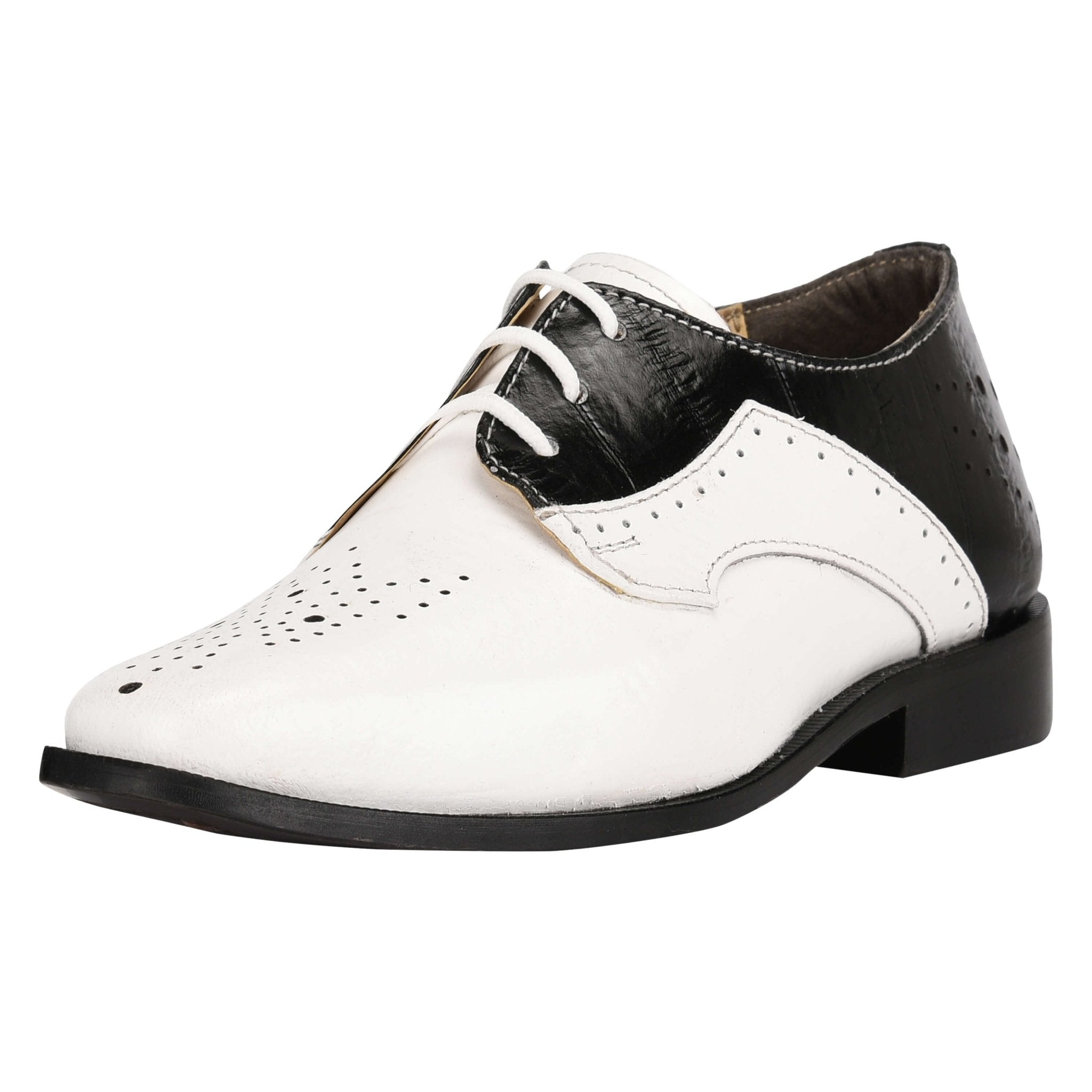 Jonas Kid's Genuine Leather Oxford Dress Shoes Black and Grey Colors   LIBERTYZENO