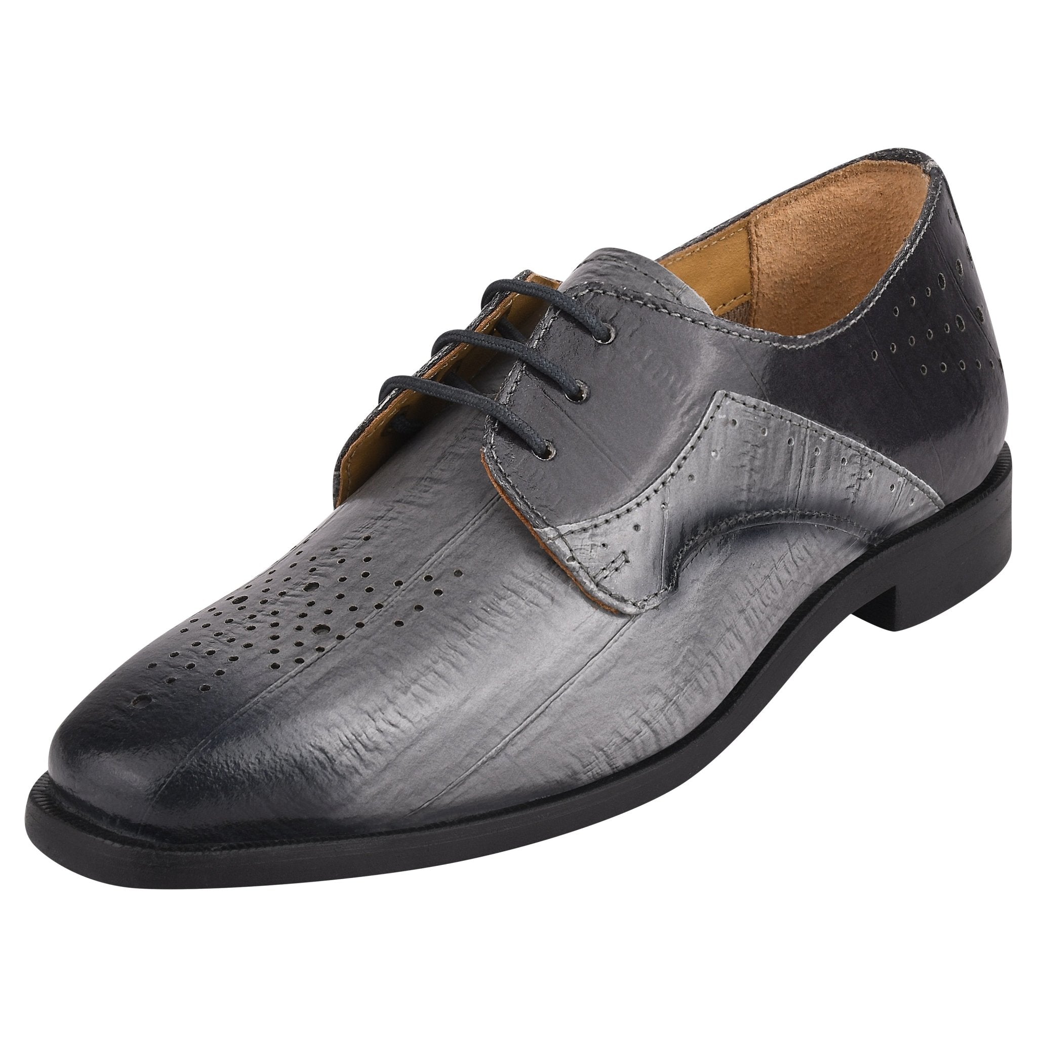 LIBERTYZENO Boys Genuine Leather Oxford Dress Shoes - Lace Up, Rubber Sole, For Easter, Formal Events
