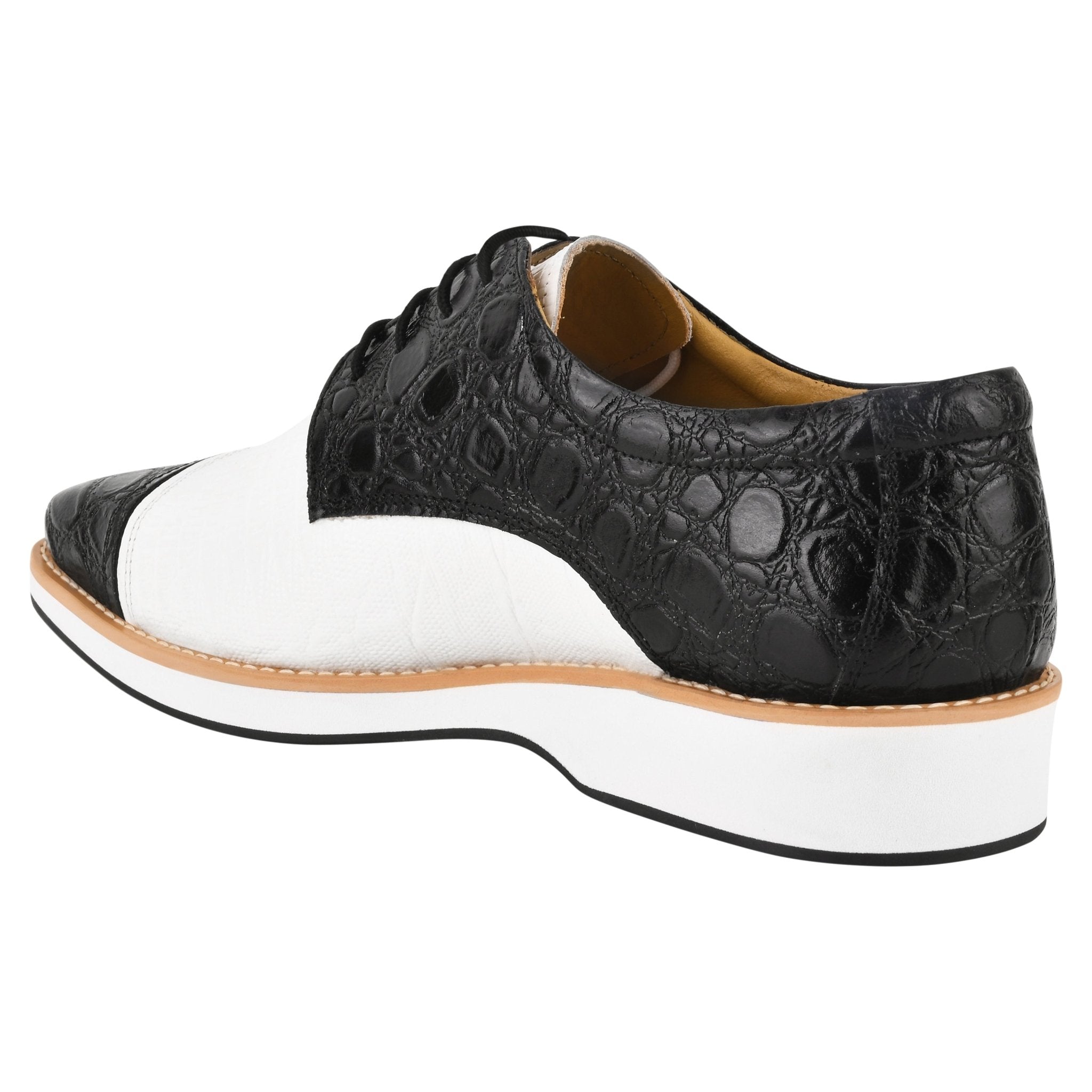 Lucky Men's Oxford Croco Lizard Print Casual Shoes – LIBERTYZENO