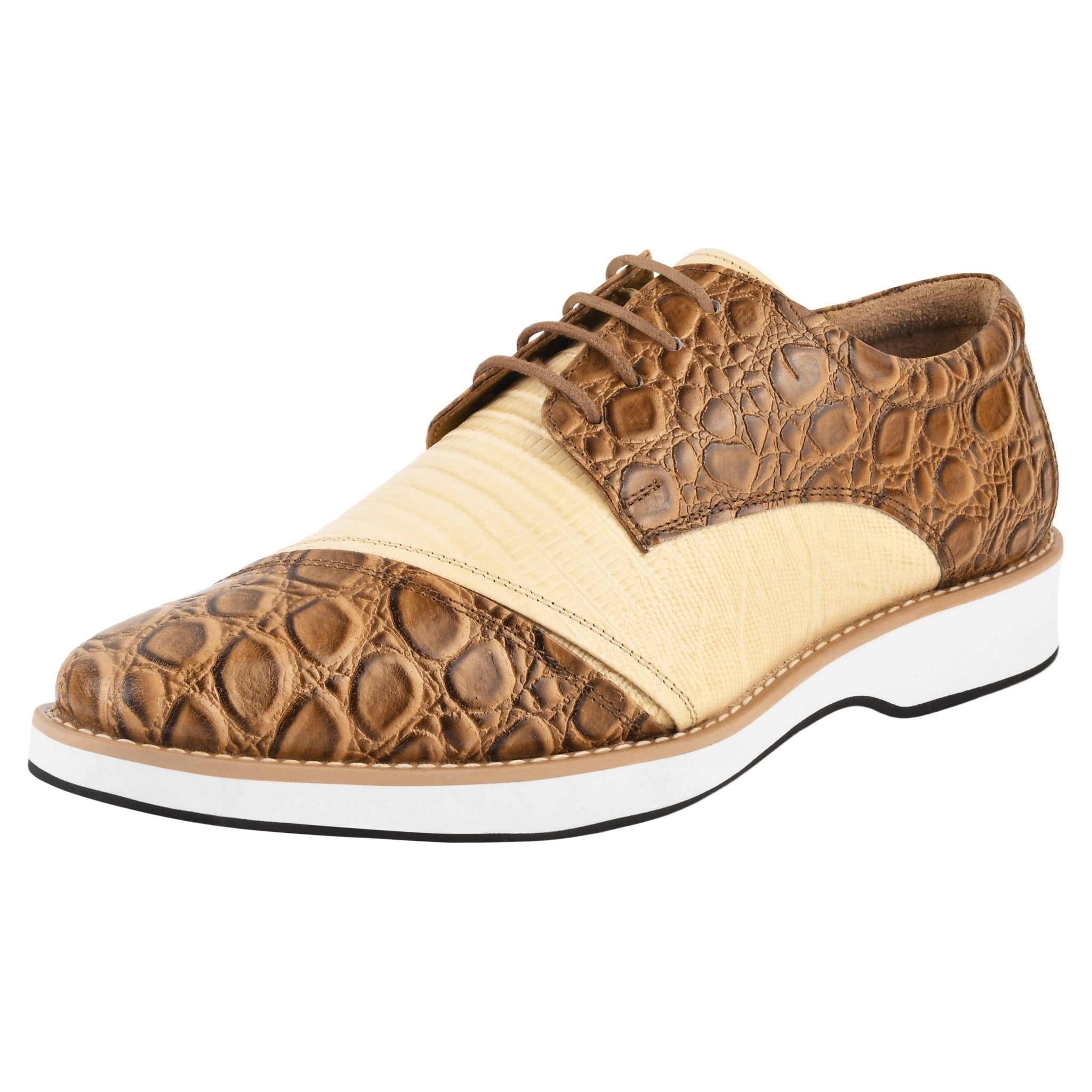 Lucky Men s Oxford Croco Lizard Print Casual Shoes LIBERTYZENO