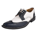   Macon Leather and Suede Crocodile Printed Oxford Dress Shoes - LIBERTYZENO