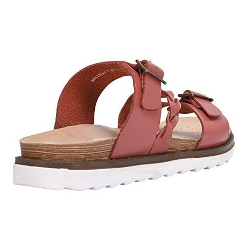 Maddy Leather Platform Slides Sandals - LIBERTYZENO