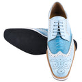   Roy Ostrich Perforated toe Casual Oxford Dress Shoes - LIBERTYZENO