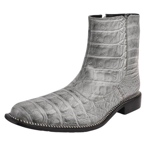 SANDRA Leather Ankle Length Side Zip Up Boots - LIBERTYZENO