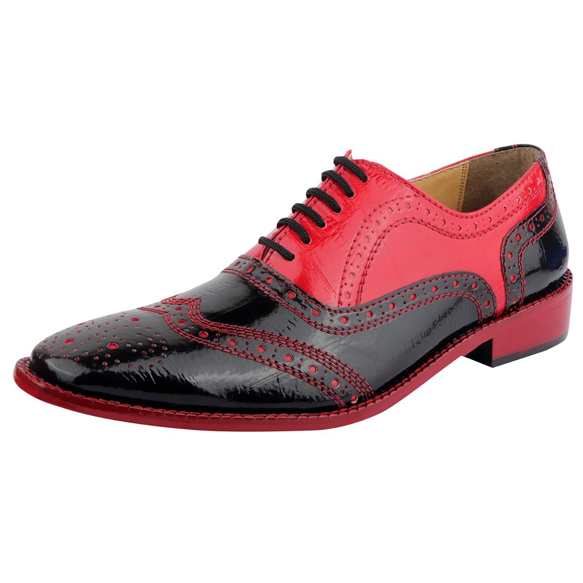 Tremont Genuine Leather Oxford Style Two Toned Shoes with EEL Printed ...