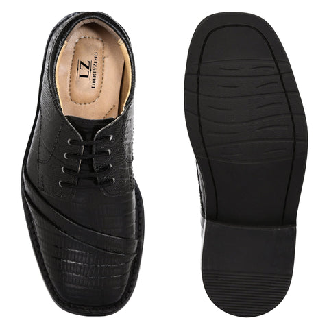 Trevor Leather Oxford Style Boys Dress Shoes - LIBERTYZENO