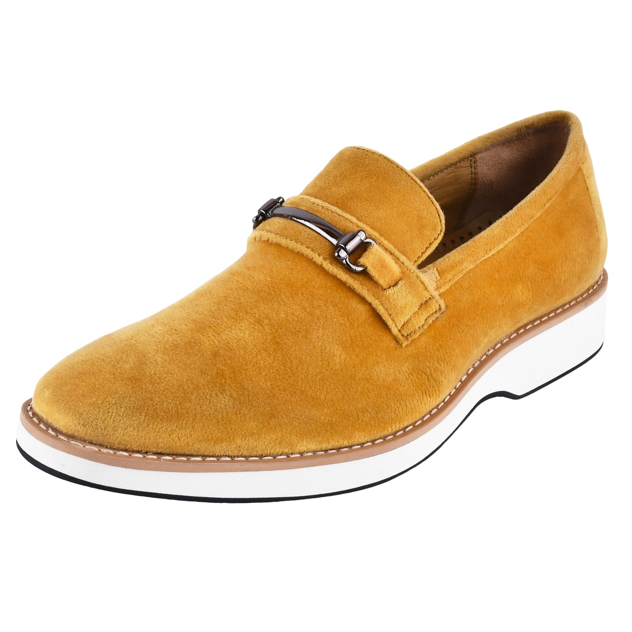 Welkar Men Velvet Causal Buckle Slip-On Loafers Shoes 
