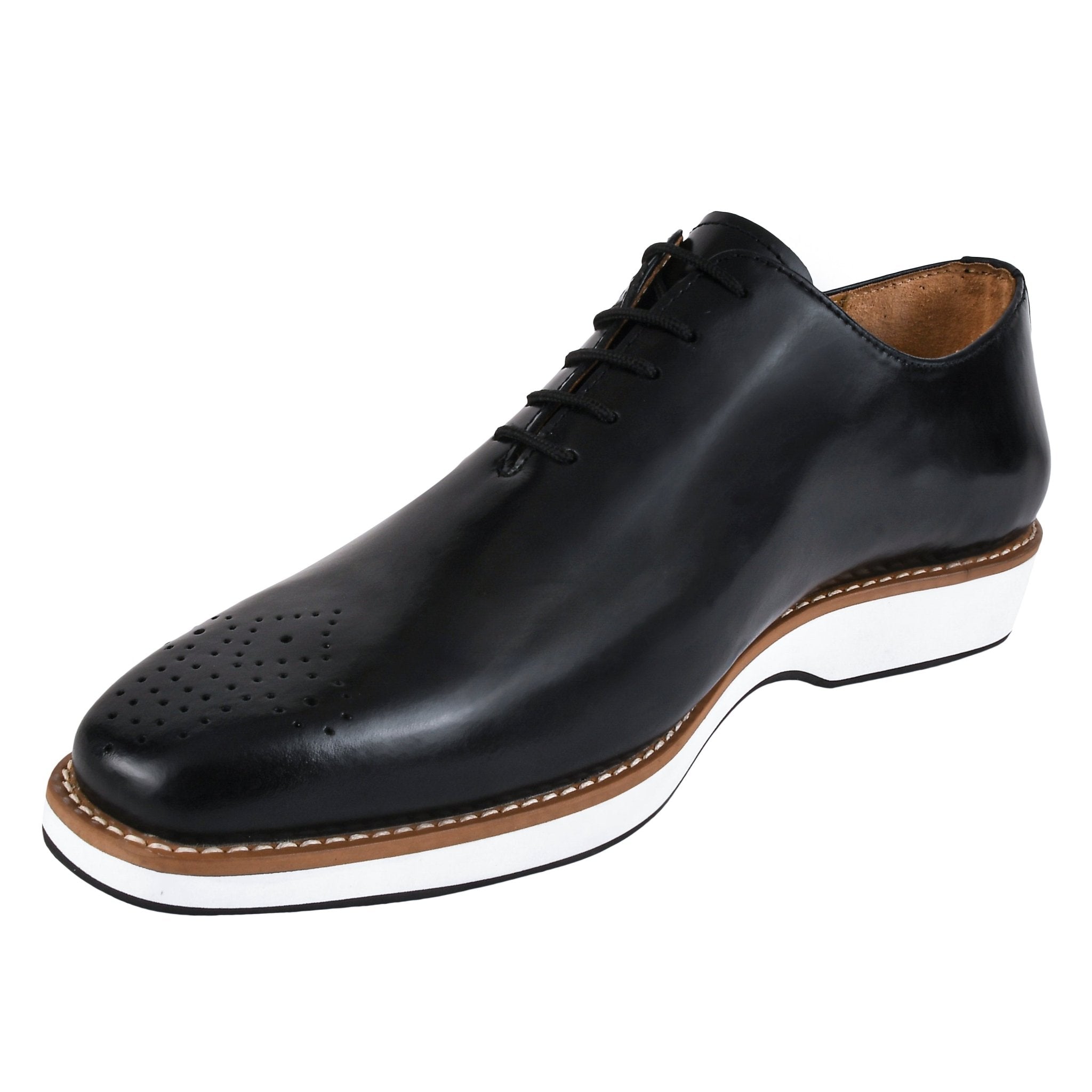 dress shoes wow classic Winkler Eva Premium Leather Oxford Style Men's Dress Shoes With White Sole  – LIBERTYZENO